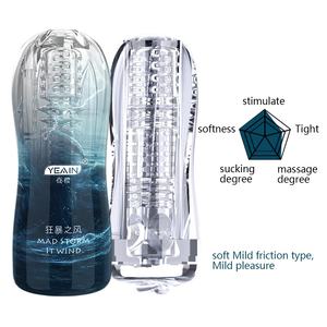 Günstiger Männlicher Vakuum Masturbator <span class=keywords><strong>Cup</strong></span> Pocket Pussy Realistische Vagina für Männer Masturbationsgerät Penis Saugmaschine Sexspielzeug für Erwachsene - Product Image 2