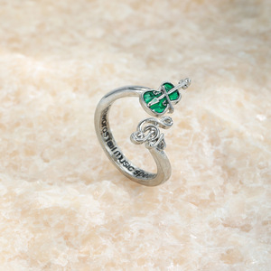 Bague en alliage tendance en forme de violon avec notes musicales, bijou unisexe, cadeau - Product Image 3