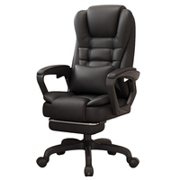 Meilleure vente de chaise tournante entièrement en cuir PU avec accoudoir à glissière dossier haut réglable en hauteur chaise de travail ergonomique pour ordinateur