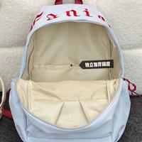 Sac à dos en nylon brodé style vintage américain pour étudiants, sac d'école tendance style preppy, sac à dos unisexe pour trajets quotidiens