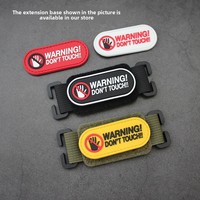 AVERTISSEMENT : Ne pas toucher - Prohibire le contact - Petit patch moral en PVC - Badge de bras en caoutchouc souple