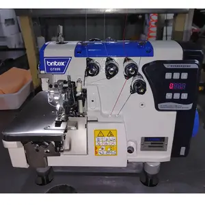 Máquina de coser industrial, de cuatro hilos BR-GT899D-4, alta velocidad, automática, Overlock