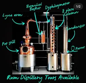 Boben Goede Kwaliteit Whisky Koperen Pot Stills Distilleerderij 300 Liter Geest Kleine Maneschijn Stilstaande Distilleerderij Machine