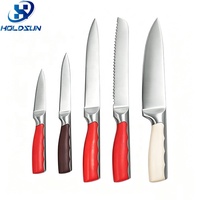 Ensemble de 5 couteaux de chef suisses en acier inoxydable de haute qualité HOLDSUN, design breveté, pour la cuisine à domicile