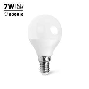 Lampadina LED G45 E14 7W, luce calda, risparmio energetico, lunga durata, ideale per illuminazione decorativa e uso in lampade. - Product Image 1