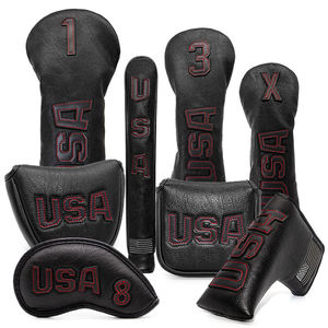 Couvre-têtes de golf en cuir PU de haute qualité pour mallet putter, iron blade putter, driver, fairway et hybride en bois, vente en gros - Product Image 5