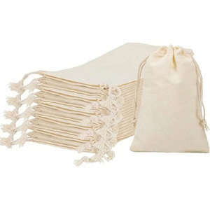 Bán buôn thời trang tùy chỉnh quảng cáo Hữu Cơ vải cotton dây rút 9x10 10x15 15x20 40x50 Ba lô vẽ chuỗi Túi - Product Image 5