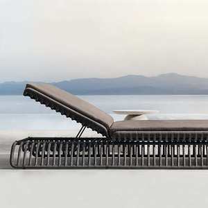Tumbona de ratán impermeable para exteriores moderna para jardín, tumbona, piscina, playa, patio, diseño de Hotel, cama de ocio para villas - Product Image 3