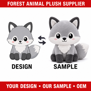 Peluche personnalisée renard rouge, figurine renard, animal de la forêt en peluche, poupée douce, conception OEM ODM - Product Image 3
