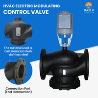 Vanne de régulation électrique à modulation de courant électro-hydraulique 2800N à rappel par ressort, auto-étalonnage, AC230V AC24V WCB QT400 SS304