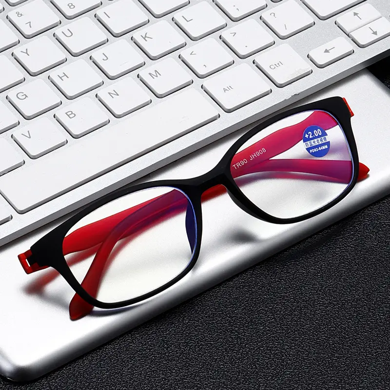 Erkekler için anti-mavi ışık okuma gözlüğü kalite konfor bayan erkekler ve kadınlar için yaşlı için okuma gözlüğü büyüteç