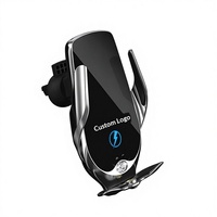 Support de téléphone de voiture à chargement sans fil personnalisé 15W à induction, fixation rapide par serrage ouverture/fermeture, accessoire de charge rapide OLIVER pour grille d'aération en plastique