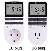 Enchufe de Reino Unido, temporizador Digital, enchufe eléctrico programable, temporizador, interruptor para luz B y más con pantalla Lcd grande