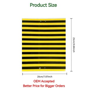 Pièges collants jaunes double face 20x25cm en stock avec motif rayé bionique pour le contrôle <span class=keywords><strong>des</strong></span> ravageurs dans les petites exploitations agricoles et les serres - Product Image 2