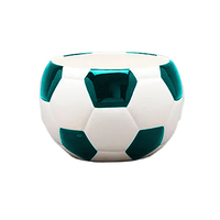 Pot de fleurs et pot à biscuits en céramique émaillée écologique en forme de ballon de football, personnalisable en couleur, vente en gros