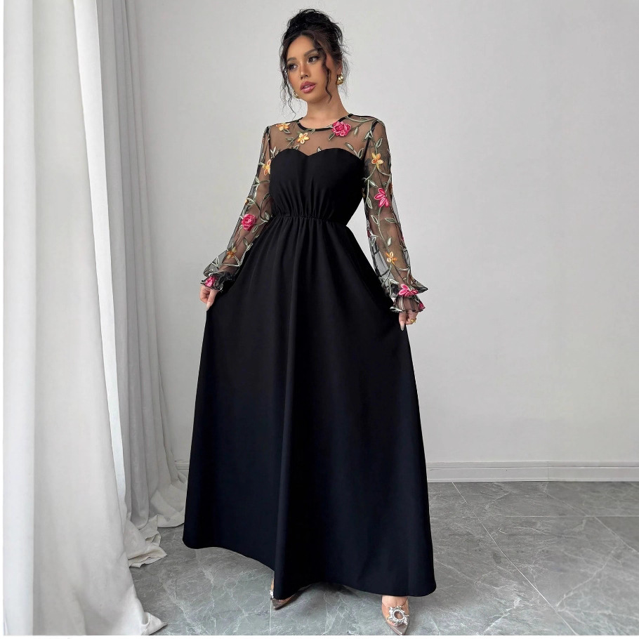 Verified Supplier Long Sleeve Chiffon Lace Dresses Evening 500+ |  Alibaba.com