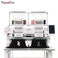 VanePro Nouvelle Machine à Broder 3D à 2 Têtes pour T-shirts et Casquettes, 12/15 Couleurs, Moteur Haute Qualité, Usage Domestique