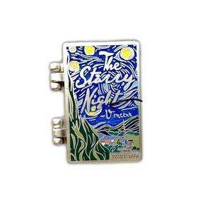 باب شخصي مفتوح تصميم سماء ليلية تجريدي مفصلي مفصلي 2D 3D صلب المينا شارة دبوس ذهبي لتزيين الحقيبة - Product Image 4