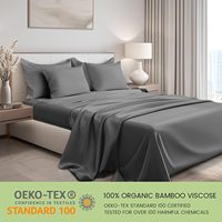 Ensemble de draps en bambou Cloudland, ensemble de draps en bambou personnalisé, 4 pièces, ensembles de draps en bambou