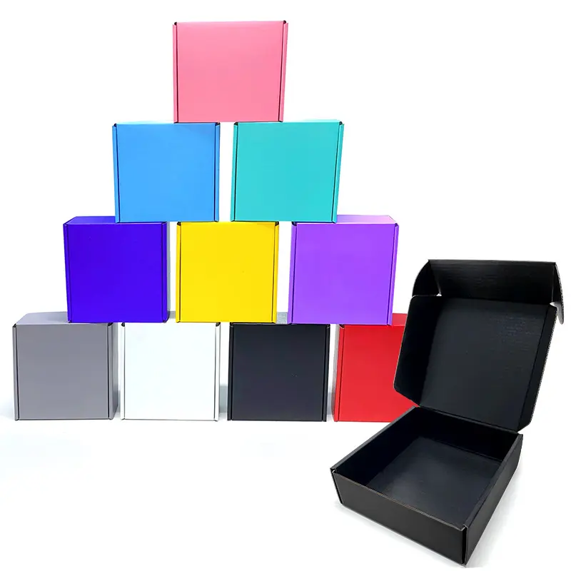 Entrega rápida Estoque tamanhos diferentes Caixa de correio ondulada Caixas de empacotamento do comércio eletrônico para a caixa de transporte do pequeno negócio