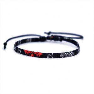 Factory Made in China Width 0.5cm Simple Style Design Palestine Ribbon Braided <b>Bracelets</b> Accessories Arabic Scarf Style - Product Image 5