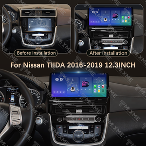 Écran de protection de 12,3 pouces, <span class=keywords><strong>autoradio</strong></span> multimédia Android Carplay, écran tactile QLED, <span class=keywords><strong>autoradio</strong></span> pour Nissan 2016-2019 TIIDA - Product Image 5
