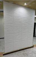 Panneaux muraux 3D en PVC blanc ondulé modernes pour la décoration intérieure, vente en gros à bas prix, panneaux muraux pour la décoration d'appartements, plafond 3D en PVC