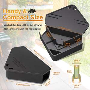 Estación de cebo para ratones con llaves-Estación de cebo para ratones recargable para exteriores Ratones reutilizables Caja de estación de envenenamiento para <span class=keywords><strong>ratas</strong></span> pequeñas - Product Image 2