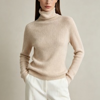 Pull en cachemire Tyan, 100% cachemire, logo personnalisé, vente en gros, pull en cachemire pour femme, col haut, Chine
