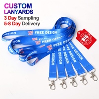 High Quality Custom Logo Eco-Friendly Polyester Fashion Neck Strap Lanyard with Hook Custom Lanyards Country Keychain