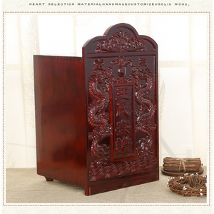 Boîte de rangement rectangulaire en bois de camphre de 52 cm pour arbre généalogique, archives ancestraux, calligraphie et peinture - Product Image 5