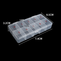 Boîte de rangement professionnelle portable en plastique anti-chute pour 500 pièces de bijoux et patchs à ongles