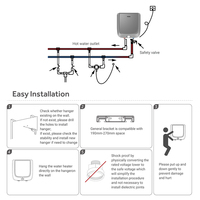 Nuevo Diseño, Calentador de Agua Eléctrico de 10L, 12V, 1650W, 220V, para Hogares, Almacenamiento Instantáneo