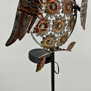 Ngoài trời không thấm nước thủ công kim loại <span class=keywords><strong>Owl</strong></span> chuỗi năng lượng mặt trời đèn Cổ Phần LED ánh sáng cho trang trí sân vườn - Product Image 4