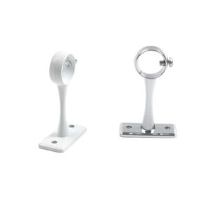 Tube de garde-robe Porte <span class=keywords><strong>Rail</strong></span> Support Armoire Raccords Supérieur Monté Tube Rond Support de Tube de Garde-Robe Soutien - Product Image 1