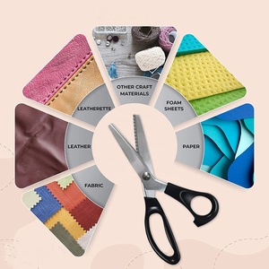 Tijeras de Pinking para tela, tijeras profesionales de costura, zigzag, para artesanía de tela (festoneado de 5mm) - Product Image 6