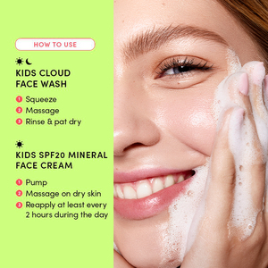 HUNMUI OEM Kit de Soins Quotidiens pour Enfants : Nettoyant Visage et Crème Minérale Douce pour la Peau, Protection Quotidienne, Testé Dermatologiquement - Product Image 6