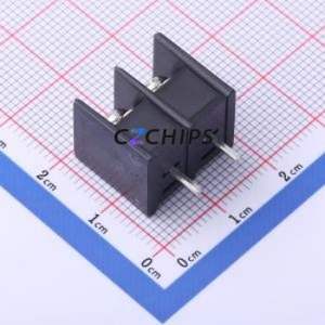 DG25C-B-02P-13-00A(H) Barrier Terminal Block Through hole Component (THT),P=7.62mm Connector Two Sides 7.62mm 1x2P Straight Pin - Product Image 1