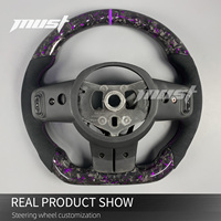 Volant en fibre de carbone forgé à paillettes violettes personnalisé pour Jeep Wrangler JK Rubicon 4x4 Sport Grand Cherokee SRT8 2011-2016