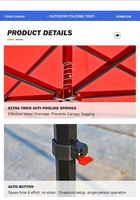 Tente Pop-up Professionnelle Personnalisée pour Salon Commercial, Imprimée en Usine, Protection UV, Tonnelle 3x3