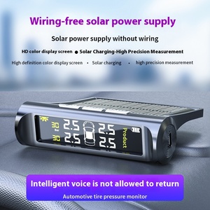 Hiển thị kỹ thuật số không dây năng lượng mặt trời giám sát áp suất lốp 315Mhz ABS Vật liệu phát hiện nội bộ và bên ngoài xe <span class=keywords><strong>TPMS</strong></span> chương trình công cụ - Product Image 3