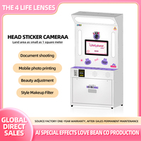Machine de photomaton professionnelle personnalisée à monnayeur avec imprimante instantanée pour la vente en centre commercial