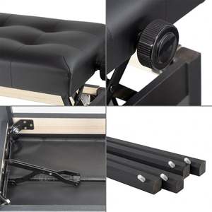 Banco de piano individual profesional ajustable de altura de madera moderno de suministro de fábrica Lebeth de 2017 - Product Image 5