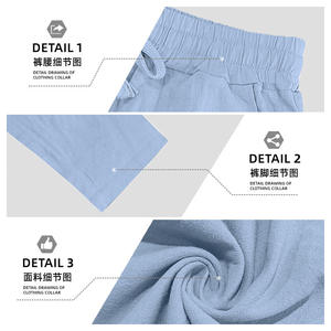 Pantalon de jogging ample en lin pour homme Mayon, taille élastique, respirant, style décontracté, tendance streetwear hip-hop - Product Image 4