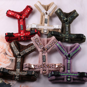 Harness Vest Anjing Model H Mewah, Bahan Sherpa Jala Lembut, Logo Warna Sesuai Pesanan, Dapat Disesuaikan, dari Okeypets Manufacturer - Product Image 1