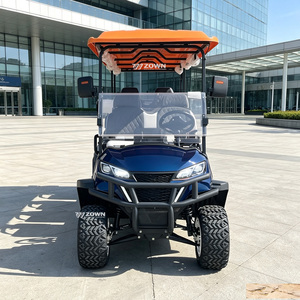 Voiturette de golf électrique 6 places avec châssis en acier soudé robuste, tapis de sol en caoutchouc antidérapant, idéale pour les lieux commerciaux et de loisirs - Product Image 6