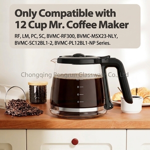 <span class=keywords><strong>Cafetera</strong></span> de Vidrio de Borosilicato Transparente y Ecológica de Fábrica para <span class=keywords><strong>Cafetera</strong></span> Mr. Coffee <span class=keywords><strong>Oster</strong></span>, Repuesto para <span class=keywords><strong>Cafetera</strong></span> de Goteo de 12 Tazas - Product Image 3
