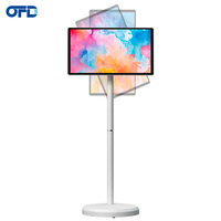 Monitor Portabel Bertenaga Baterai 32 Inci Android 15 LED TV dengan Poster Digital OEM untuk Penggunaan Dalam/Luar Ruangan