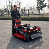 Tondeuse robot tout-terrain télécommandée homologuée CE avec lame à neige pour jardin