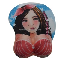 Tapis de souris OEM Japon avec motif anime 3D, gros seins, fesses, motif mignon, avec repose-poignet, imperméable, antidérapant, ergonomique